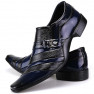 Kit 3 Pares Sapato Social Neway WS Shoes Masculino Vinho, Azul e Preto